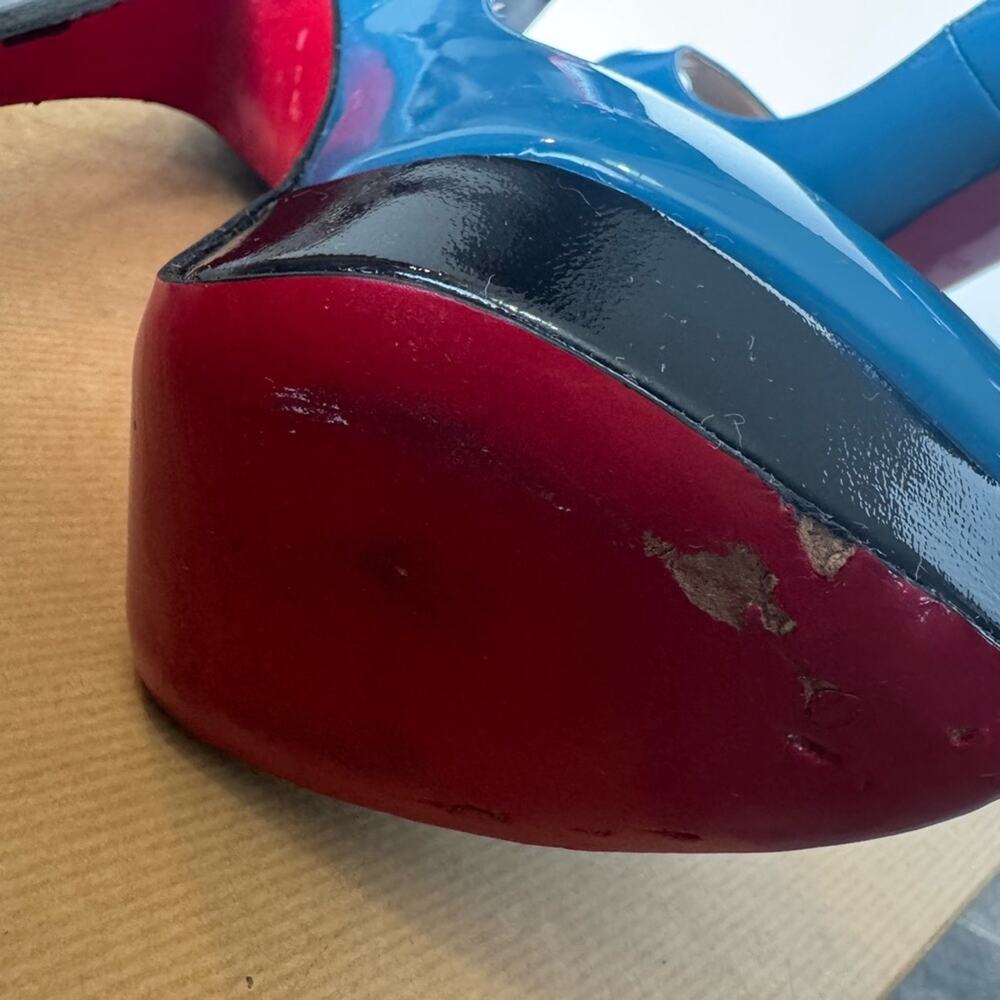 Christian Louboutin Lady Peep 150 Rare Ocean Color w/ Customization | 40.5 - Picture 8 of 16